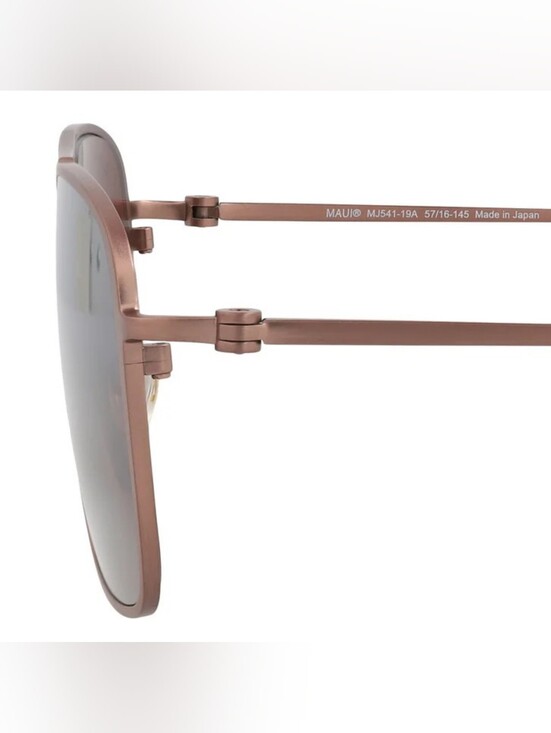 New! Maui Jim R541-19A Beaches Unisex Maui Rose Satin Brown Polarized Sunglasses main image 7